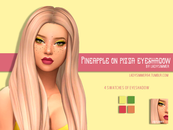 Sims 4 Pineapple on Pizza Eyeshadow by LadySimmer94 at TSR