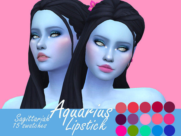 Sims 4 Aquarius Lipstick by Sagittariah at TSR