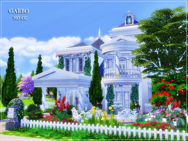Sims 4 Garbo traditional home by marychabb at TSR