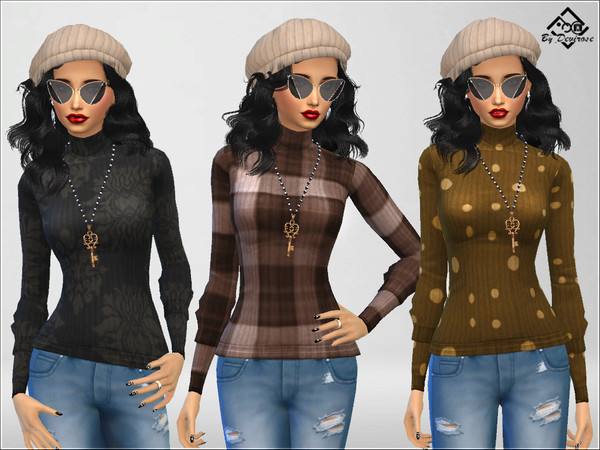 Sims 4 Pullover Winter by Devirose at TSR