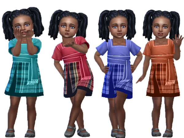 Sims 4 Toddler traditional dress by TrudieOpp at TSR