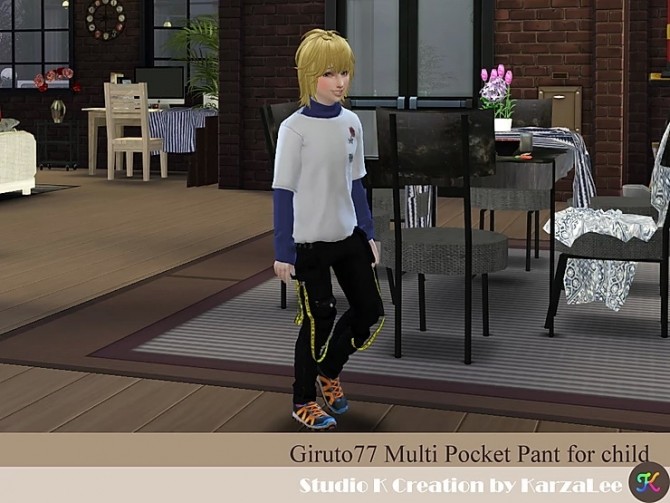 Sims 4 Multi Pocket Pant for child at Studio K Creation