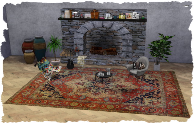 Sims 4 Oriental rug 7x5 by Chalipo at All 4 Sims