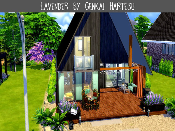 Sims 4 Lavender small family house by GenkaiHaretsu at TSR
