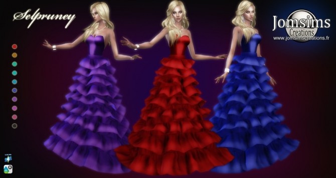 Sims 4 Selpruney dress at Jomsims Creations