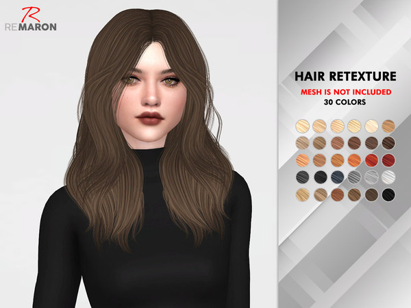 Sims 4 Fleur Hair Retexture by remaron at TSR