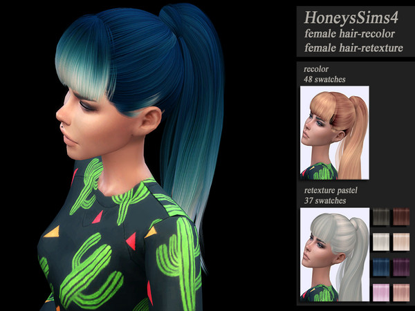 Sims 4 Female hair recolor retexture WIngs ON0423 by HoneysSims4 at TSR
