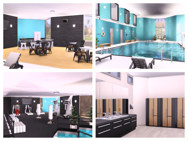 Sims 4 28 Hour Wellness Gym by xogerardine at TSR