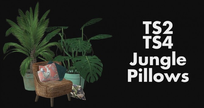Sims 4 Jungle pillows at Riekus13