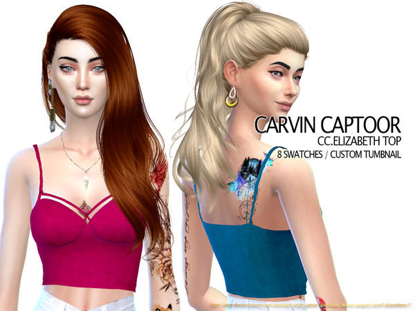 Sims 4 Elizabeth top by carvin captoor at TSR