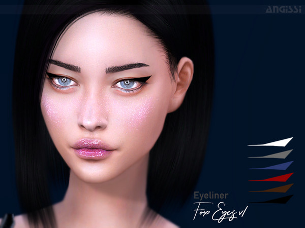 Sims 4 Eyeliner Fox Eyes v1 by ANGISSI at TSR