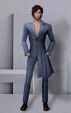 Spring 2020 Menswear collection suit at HoangLap’s Sims