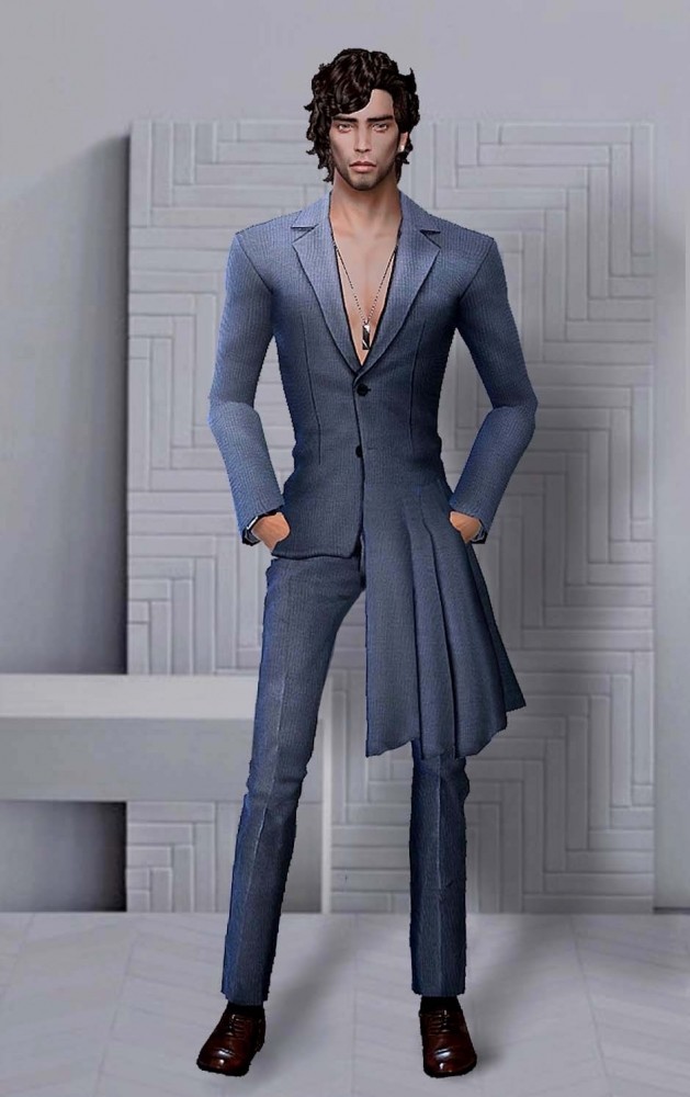 Sims 4 Spring 2020 Menswear collection suit at HoangLap’s Sims