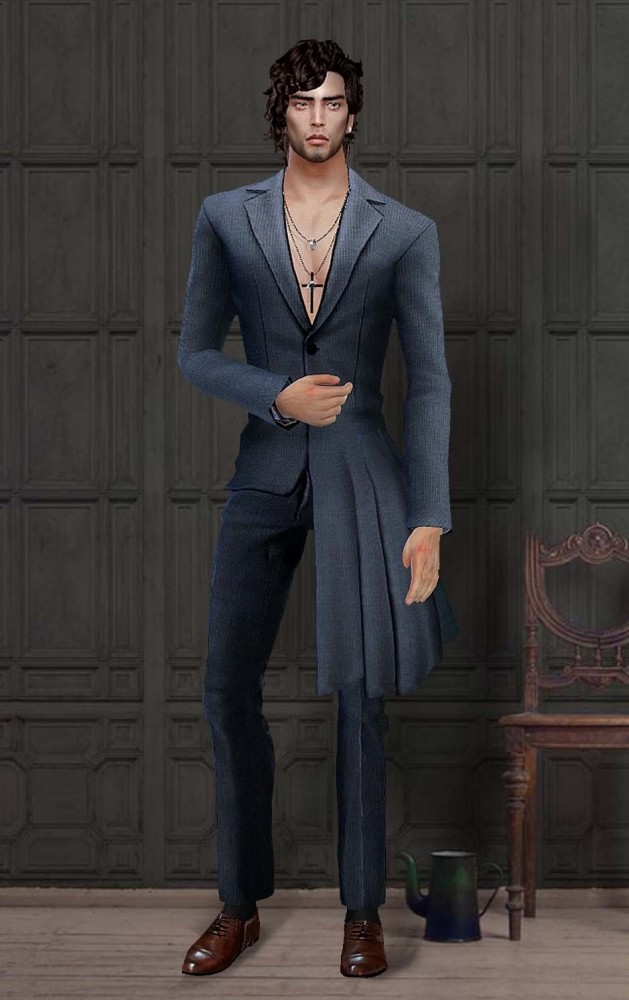 Sims 4 Spring 2020 Menswear collection suit at HoangLap’s Sims