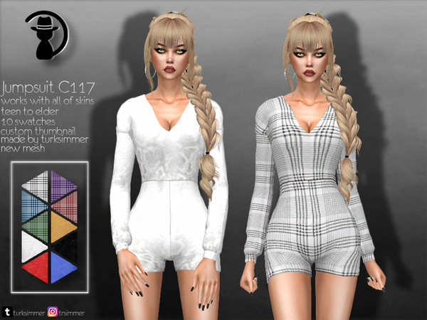 Sims 4 Jumpsuit C117 by turksimmer at TSR