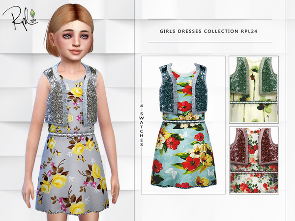 Sims 4 Girls Dresses Collection RPL24 by RobertaPLobo at TSR