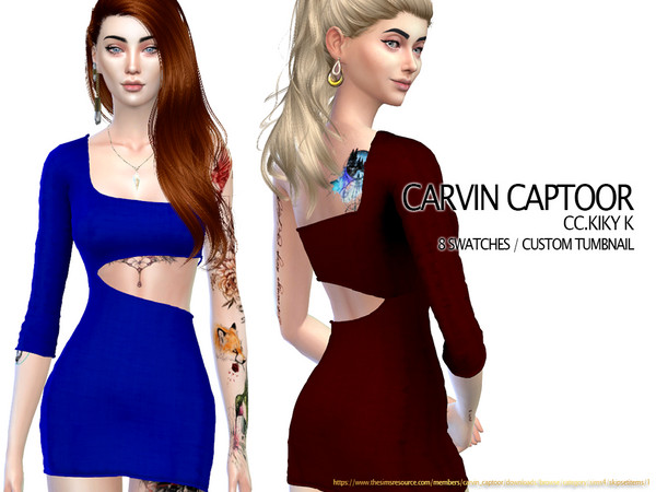 Sims 4 Kiky K dress by carvin captoor at TSR