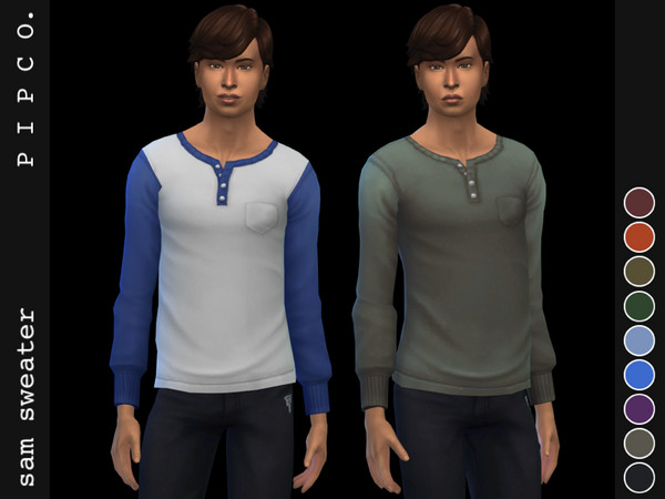 Sims 4 Sam sweater by Pipco at TSR
