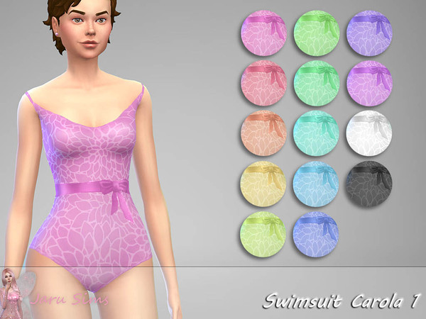 Sims 4 Swimsuit Carola 1 by Jaru Sims at TSR