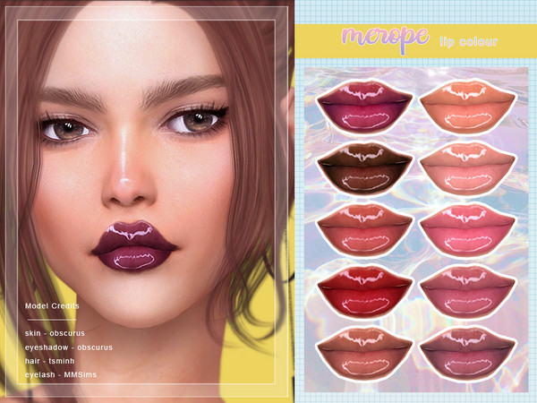 Sims 4 Merope Lip Colour by Screaming Mustard at TSR