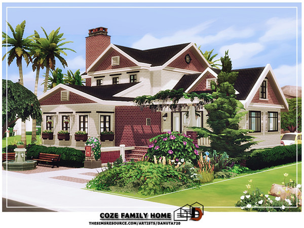 Sims 4 Coze family home by Danuta720 at TSR