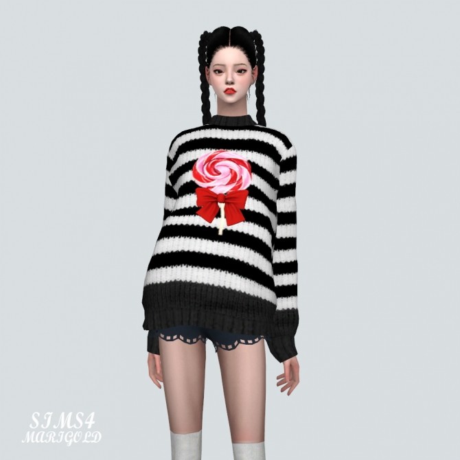 Sims 4 Ribbon Sweater at Marigold