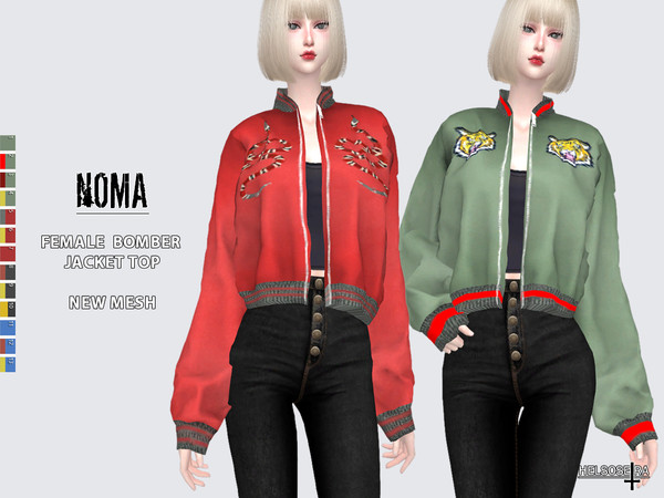 Sims 4 NOMA Bomber Jacket by Helsoseira at TSR