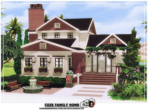 Sims 4 Coze family home by Danuta720 at TSR