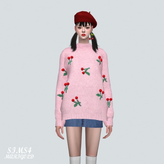 Sims 4 Cherry Sweater at Marigold