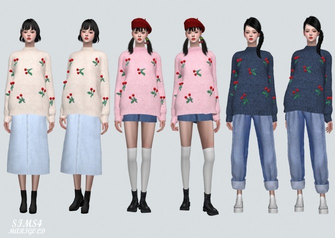 Sims 4 Cherry Sweater at Marigold