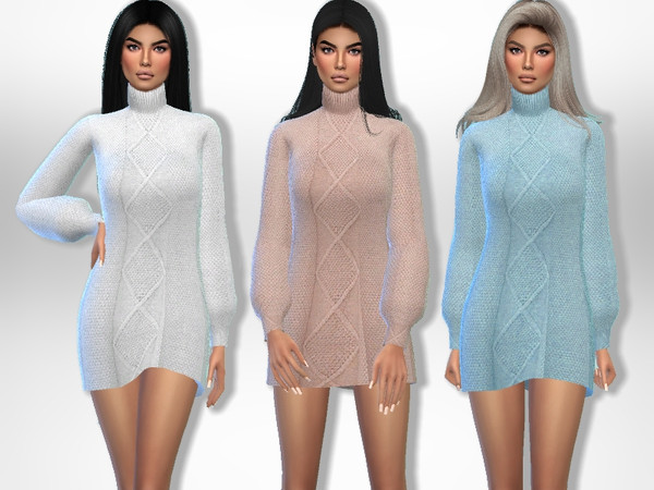 Sims 4 Turtleneck Sweater by Puresim at TSR