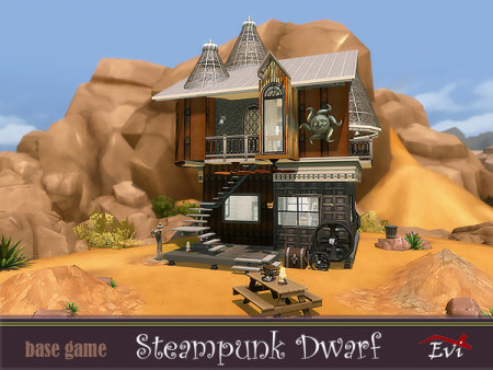 Steampunk dwarf house by evi at TSR