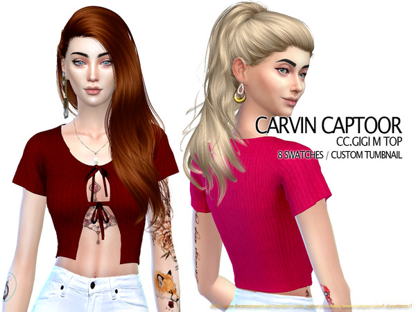 Sims 4 Gigi M top by carvin captoor at TSR