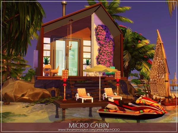 Sims 4 Micro Cabin by MychQQQ at TSR