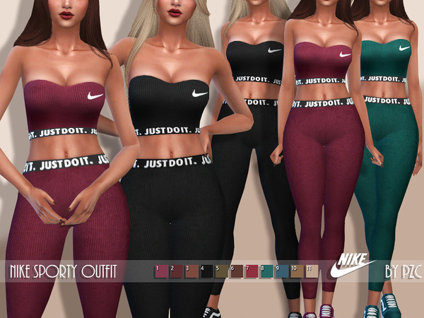 Sims 4 Sporty Outfit by Pinkzombiecupcakes at TSR