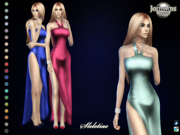 Sims 4 Slelotiae dress by jomsims at TSR