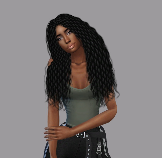 Sims 4 Naomi Braided Hair Recolor at Teenageeaglerunner