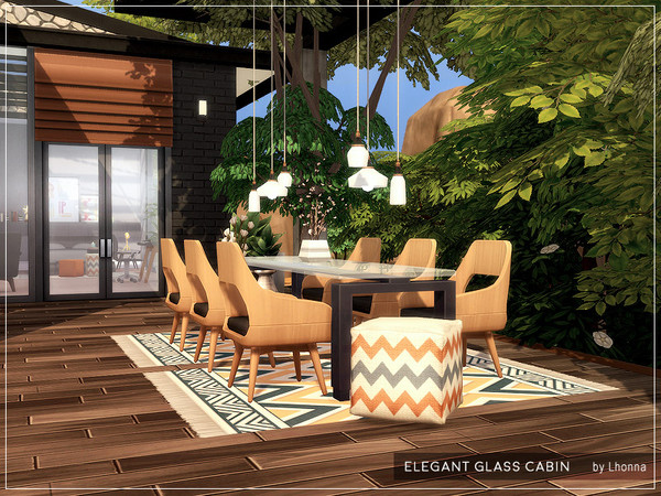 Sims 4 Elegant Glass Cabin by Lhonna at TSR