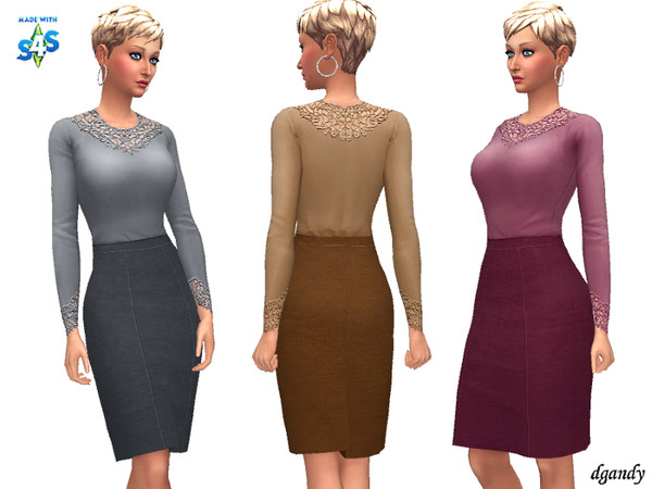 Sims 4 Skirt and Blouse 20200108 by dgandy at TSR