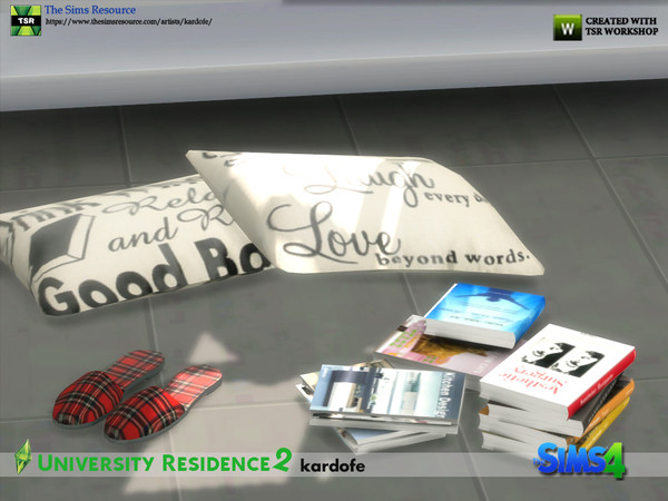 Sims 4 University Residence 2 decor by kardofe at TSR