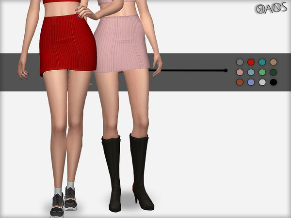 Sims 4 Jumbo Rib Skirt by OranosTR at TSR