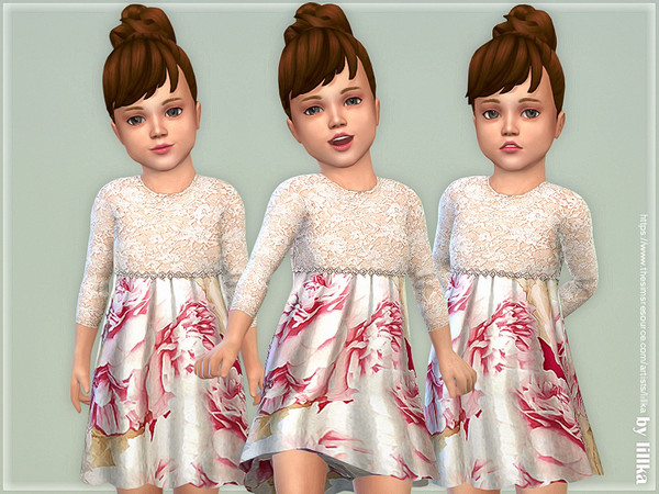 Sims 4 Sandy Dress for Toddler by lillka at TSR