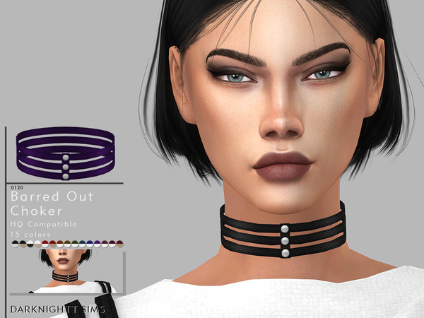 Sims 4 Barred Out Choker by DarkNighTt at TSR