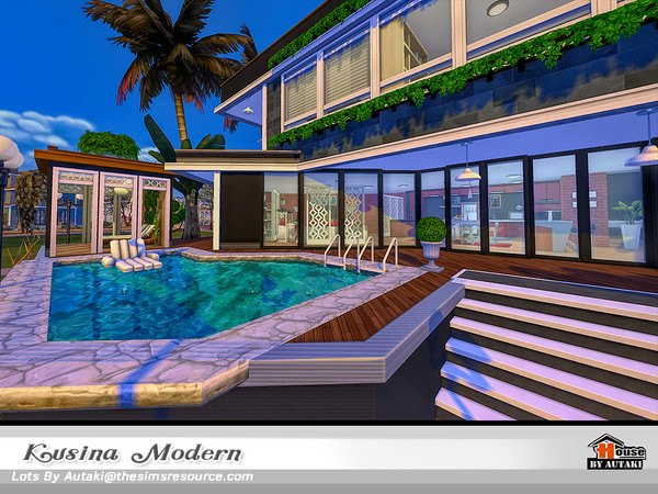 Sims 4 Kusina Modern house by autaki at TSR