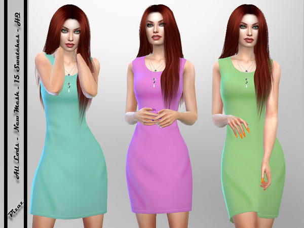 Sims 4 Casual Dress by pizazz at TSR