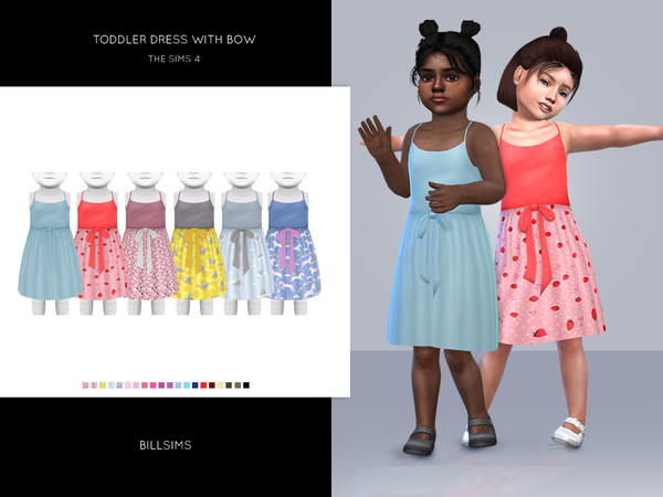 Sims 4 Toddler Dress with Bow by Bill Sims at TSR