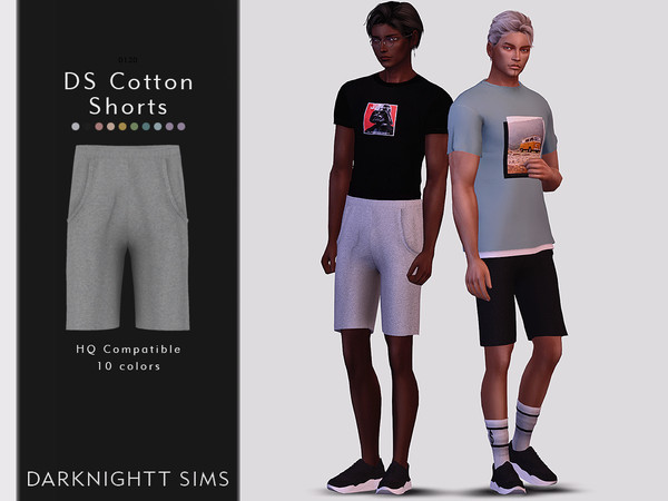 Sims 4 DS Cotton Shorts by DarkNighTt at TSR