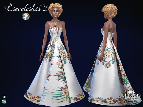 Sims 4 Esevelestess dress 2 by jomsims at TSR