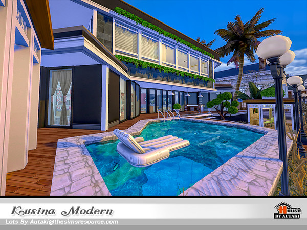 Sims 4 Kusina Modern house by autaki at TSR