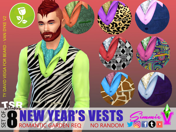 Sims 4 New Years Vests by SimmieV at TSR